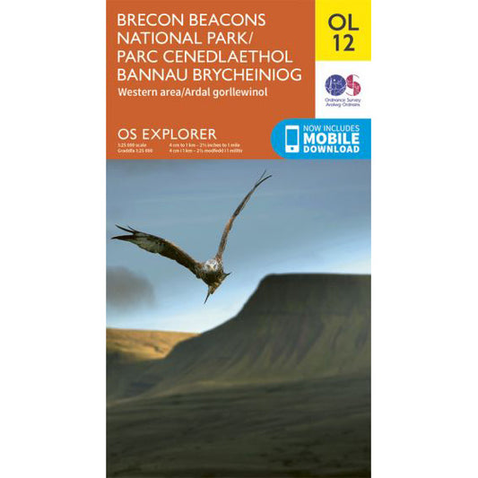 OS Explorer Map OL12 for Pen y Fan, Western Brecon Beacons