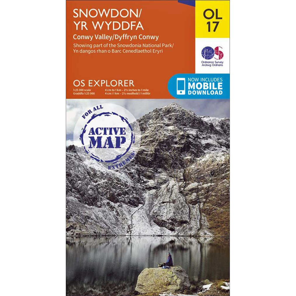 Snowdon Map, OS Explorer Map OL17 for Snowdon
